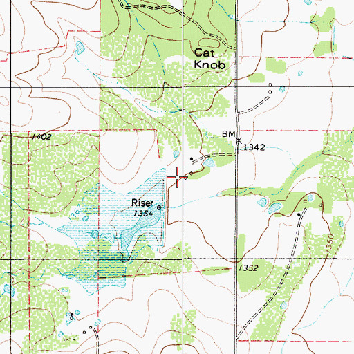 Topographic Map of Soil Conservation Service Site 10 Dam, TX