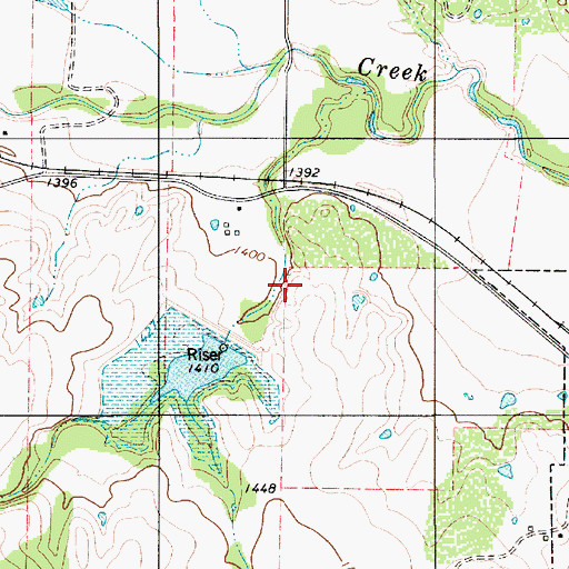 Topographic Map of Soil Conservation Service Site 8 Dam, TX