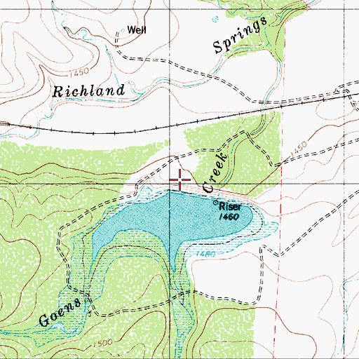 Topographic Map of Soil Conservation Service Site 7 Dam, TX