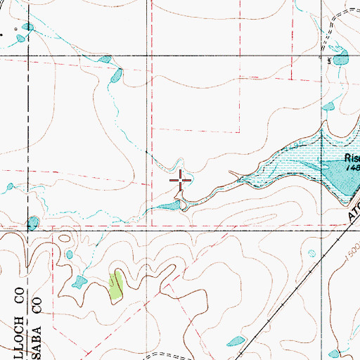 Topographic Map of Soil Conservation Service Site 4 Dam, TX