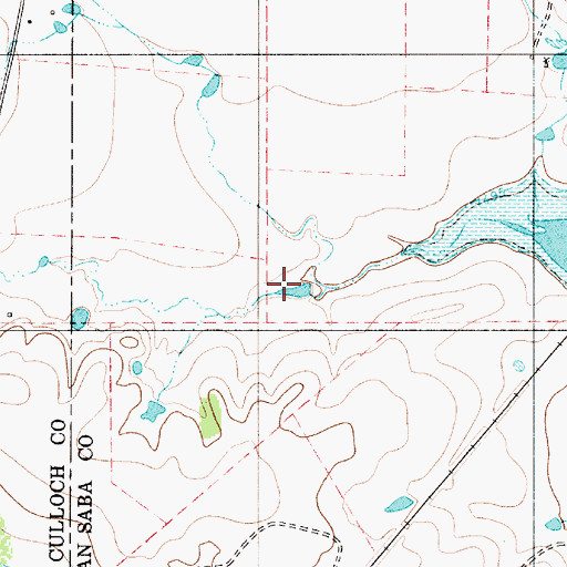 Topographic Map of Soil Conservation Service Site 4 Reservoir, TX