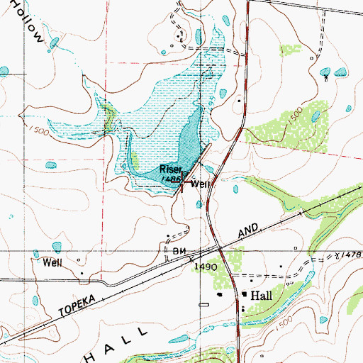 Topographic Map of Soil Conservation Service Site 5 Dam, TX