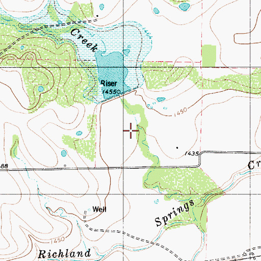Topographic Map of Soil Conservation Service Site 6 Reservoir, TX