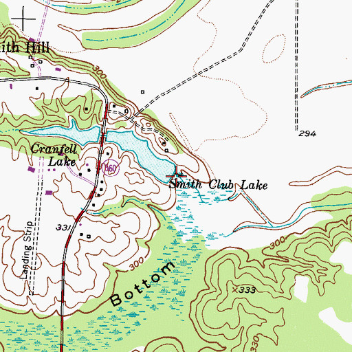 Topographic Map of Smith Club Dam, TX