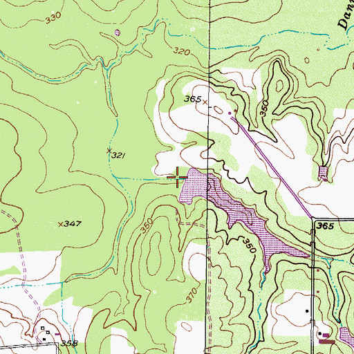 Topographic Map of Anderson Lake Dam, TX