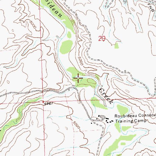 Topographic Map of Cottonwood Creek, CO