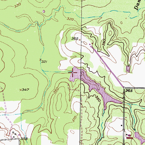 Topographic Map of Anderson Lake, TX