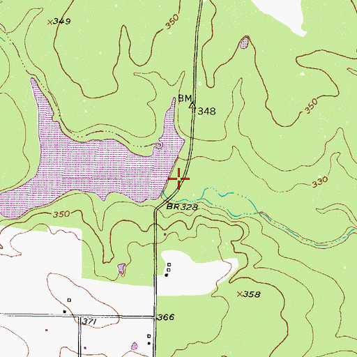 Topographic Map of Blackman Dam Number 1, TX