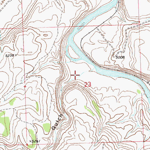 Topographic Map of Negro Gulch, CO