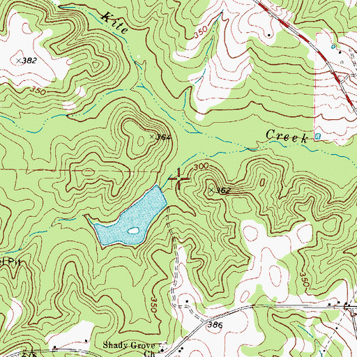 Topographic Map of Hogan Lake Dam, TX