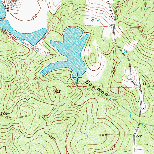 Topographic Map of Price Lake Dam, TX