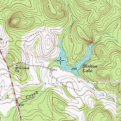 Topographic Map of Skelton Lake Dam, TX