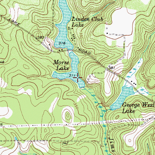 Topographic Map of Morse Dam, TX