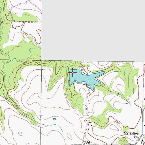 Topographic Map of Coker Lake Dam, TX