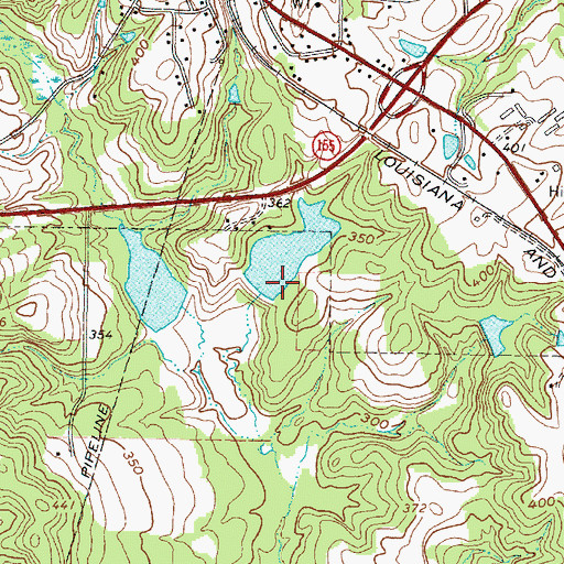 Topographic Map of Birdie Dam, TX
