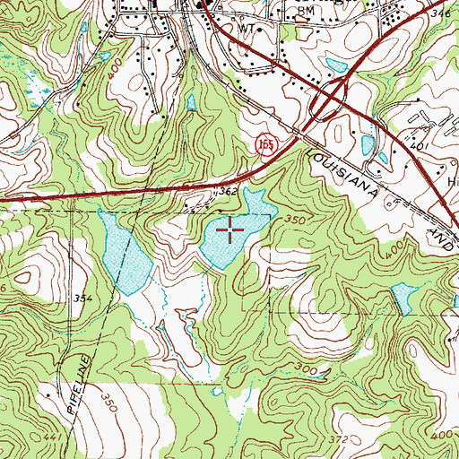 Topographic Map of Birdie Lake, TX