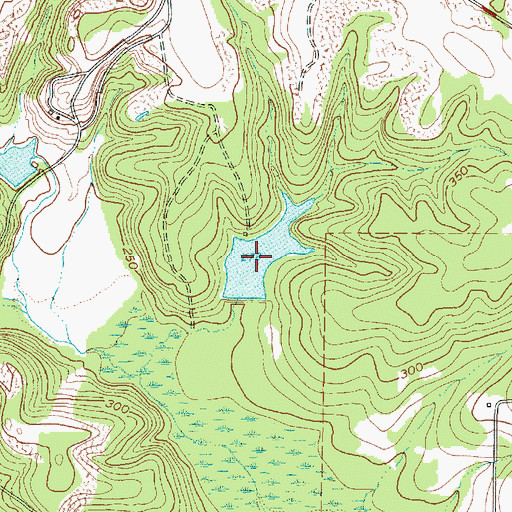 Topographic Map of Hall Lake Number 2, TX
