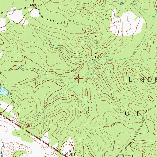 Topographic Map of Hall Lake Number 1, TX