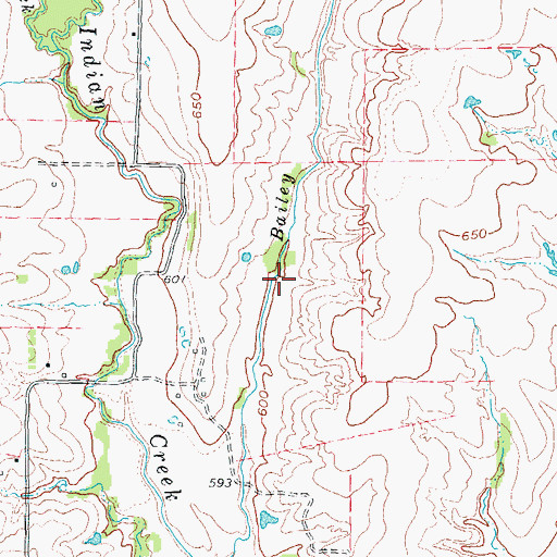 Topographic Map of Soil Conservation Service Site 40 Reservoir, TX