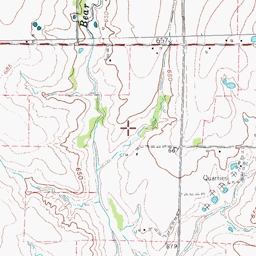 Topographic Map of Soil Conservation Service Site 46 Dam, TX