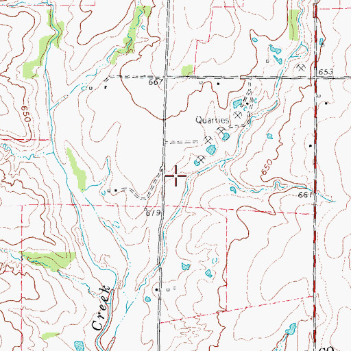 Topographic Map of Soil Conservation Service Site 47 Dam, TX