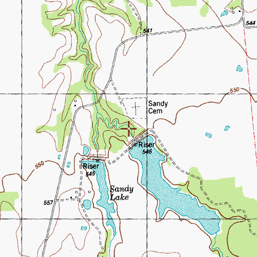 Topographic Map of Corrigan Lake Number 2, TX