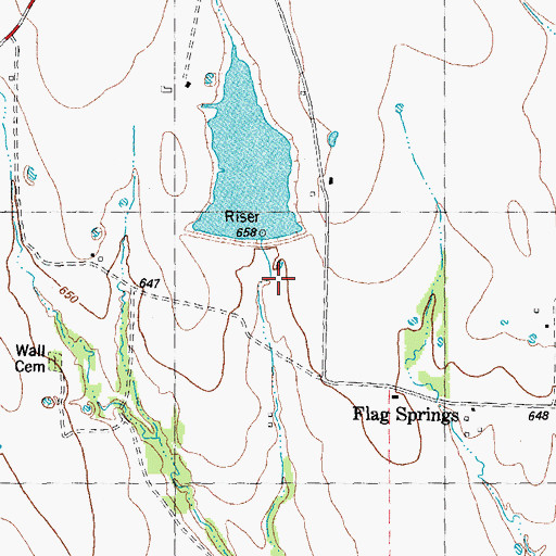 Topographic Map of Williams Lake, TX