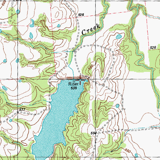 Topographic Map of Soil Conservation Service Site 15 Dam, TX