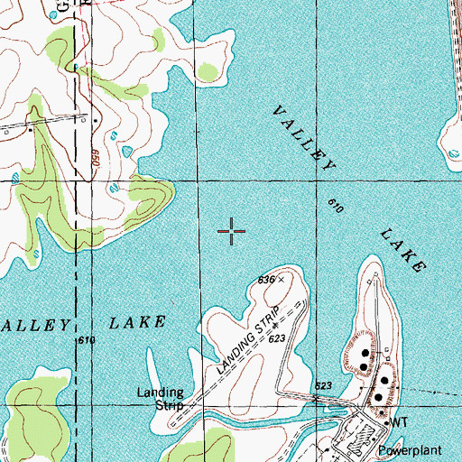 Topographic Map of Valley Lake, TX