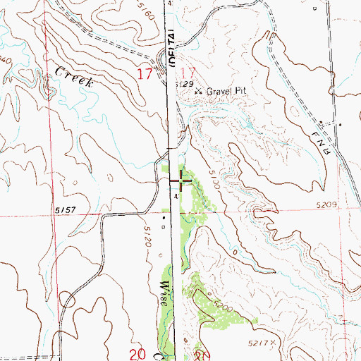 Topographic Map of Wise Creek, CO