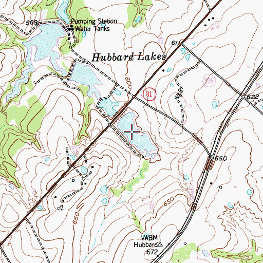 Topographic Map of Hubbard Lake Number 1, TX