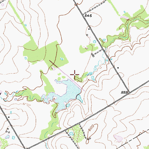 Topographic Map of Soil Conservation Service Site 3 Dam, TX