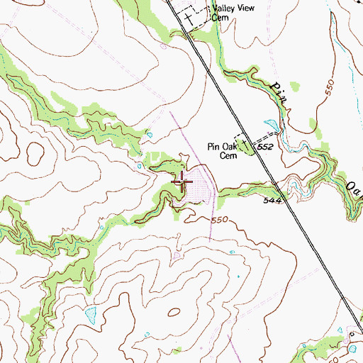 Topographic Map of Soil Conservation Service Site 1 Dam, TX