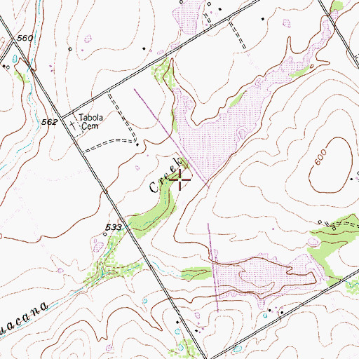 Topographic Map of Soil Conservation Service Site 1a Reservoir, TX