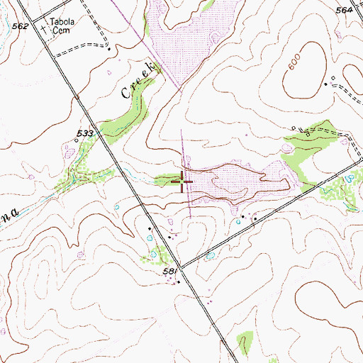 Topographic Map of Soil Conservation Service Site 1 Dam, TX