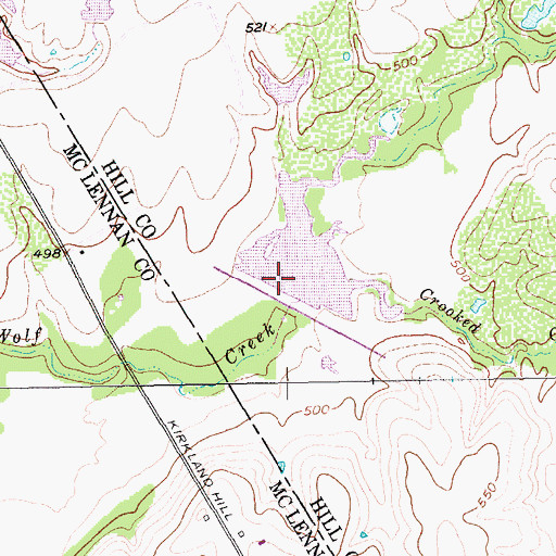 Topographic Map of Soil Conservation Service Site 7 Dam, TX