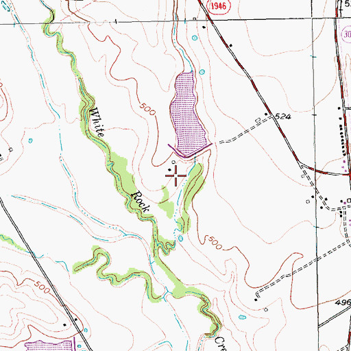 Topographic Map of Soil Conservation Service Site 58 Reservoir, TX