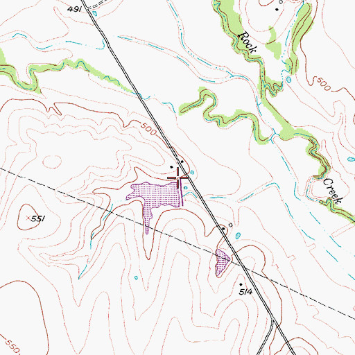 Topographic Map of Soil Conservation Service Site 66 Dam, TX