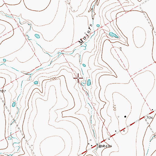 Topographic Map of Soil Conservation Service Site 67a Dam, TX
