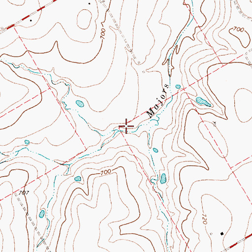 Topographic Map of Soil Conservation Service Site 67b Reservoir, TX