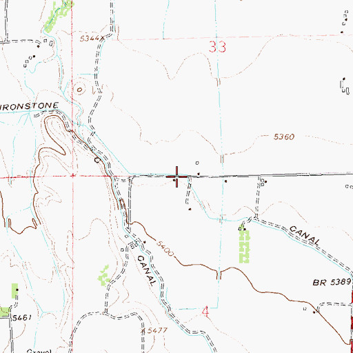 Topographic Map of Ironstone Canal, CO