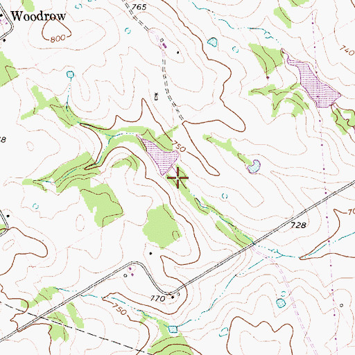 Topographic Map of Gilmer and Walker Lake, TX
