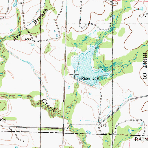 Topographic Map of Soil Conservation Service Site 7 Dam, TX