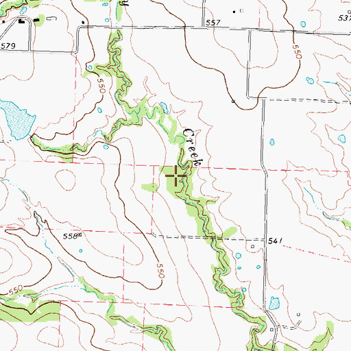 Topographic Map of Soil Conservation Service Site 10a Reservoir, TX