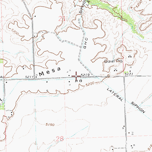 Topographic Map of Garnet Mesa, CO