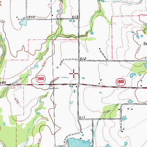 Topographic Map of Ashmore Lake, TX