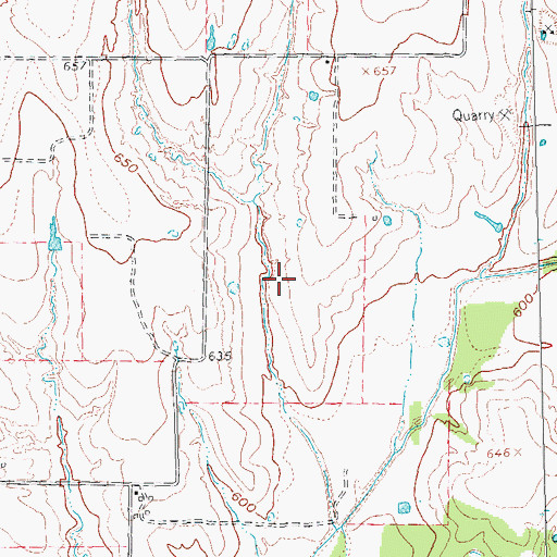 Topographic Map of Soil Conservation Service Site 61 Dam, TX