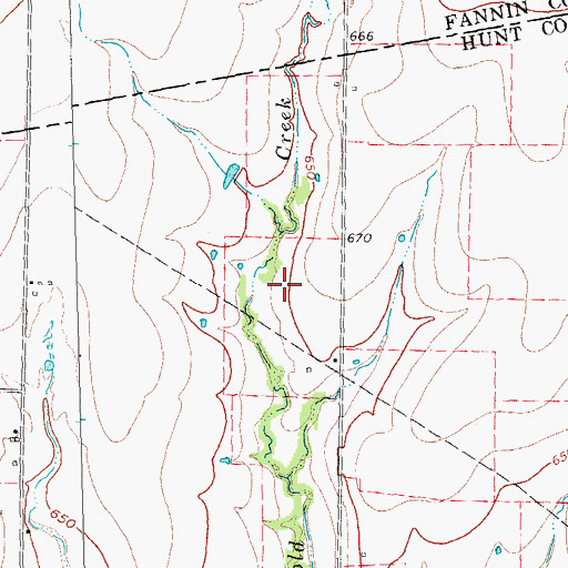 Topographic Map of Soil Conservation Service Site 59 Dam, TX