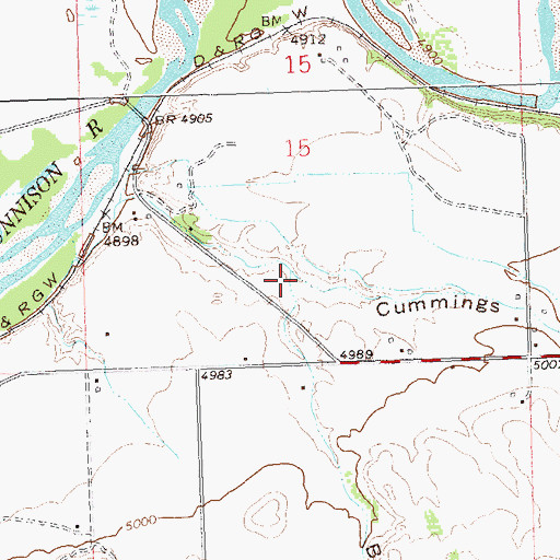Topographic Map of Bixley Gulch, CO