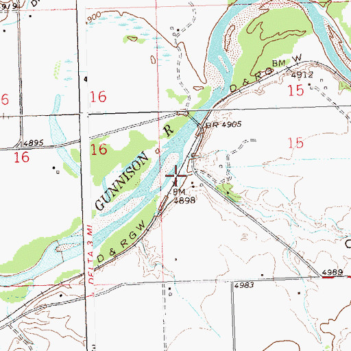 Topographic Map of Cummings Gulch, CO